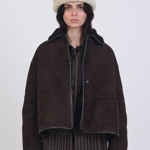 Dark Brown Shearling Jacket